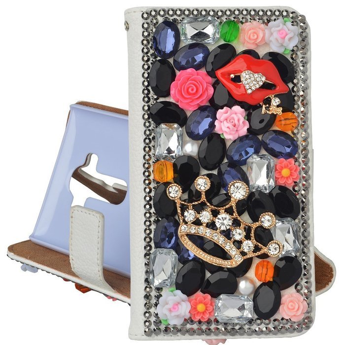 Note 5 Case, Galaxy Note 5 Case,Yaheeda Premium PU Leather [3D Metal Accessory ] Bling Diamond Crystal [Card Slot... N40