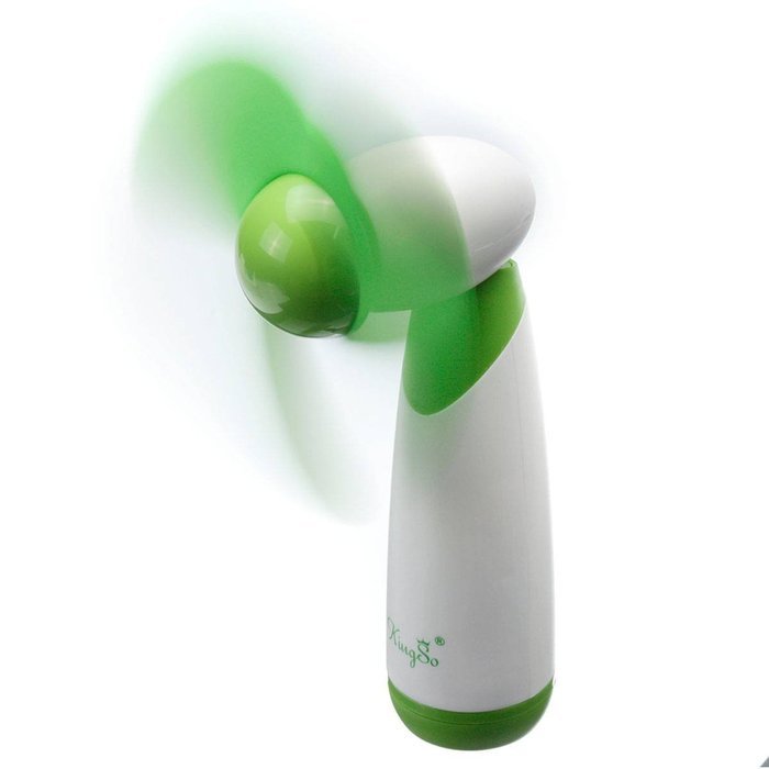 KINGSO Portable Personal Handheld Battery Operated Blower Cooler Mini Fan Green N15