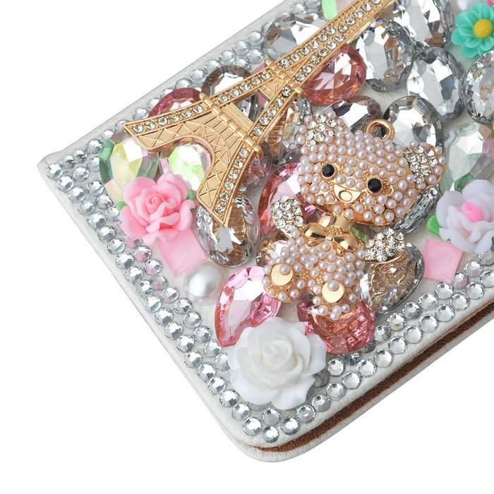 Note 5 Case, Galaxy Note 5 Case,Yaheeda Premium PU Leather [3D Metal Accessory ] Bling Diamond Crystal [Card Slot... N47