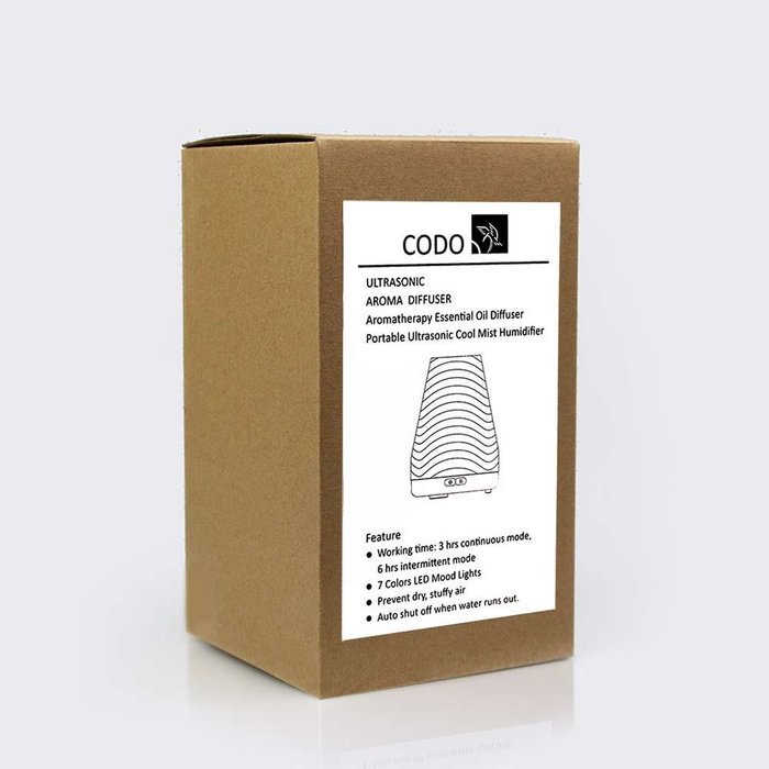 Codo 100 ml Aromatherapy Essential Oil Diffusers Portable Ultrasonic Cool Mist Aroma Humidifier with Color LED... N9