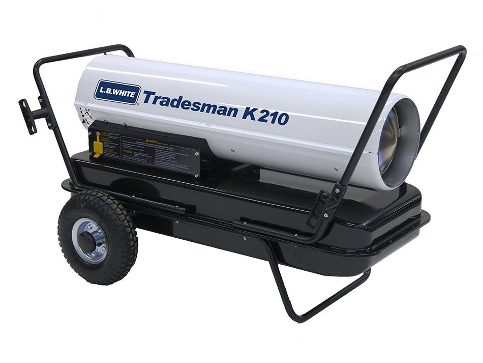 L.B. White CP210CK Tradesman K210 Portable Forced Air Kerosene Heater, 210,000 Btuh