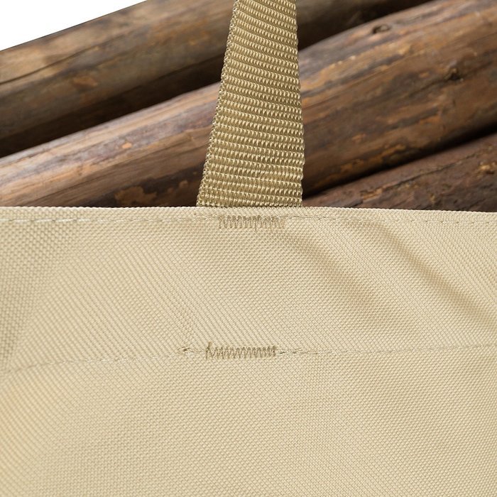 Villacera Extra Large Log Tote Bag, Beige and Brown N5