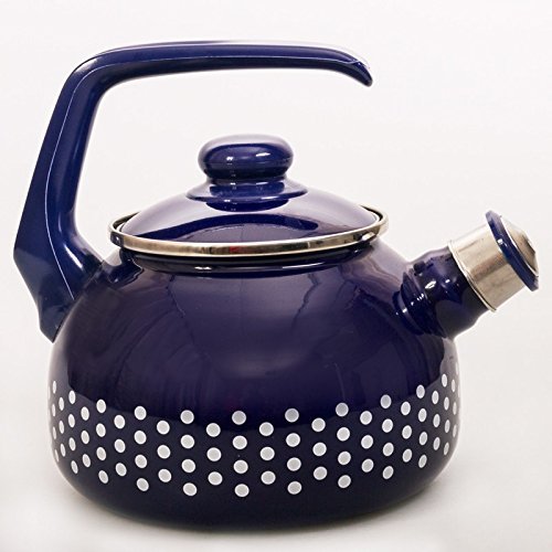 Sweet Pea Enamel Kettle. 2.1-qt. Dark Blue N4