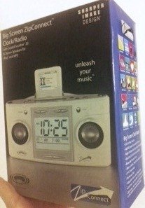 Big Screen ZipConnect Clock/Radio (White)