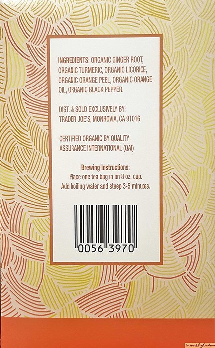 Trader Joe's Organic Ginger Turmeric Herbal Tea (2 Pack)