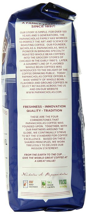 PapaNicholas Coffee Whole Bean Coffee, Italian Espresso, 10 Ounce N28
