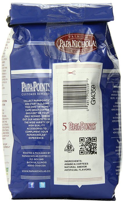 PapaNicholas Coffee Whole Bean Coffee, Italian Espresso, 10 Ounce N30