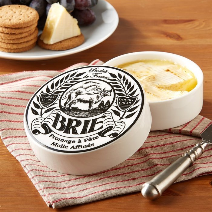 Two's Company Ceramic The Artisan Market Brie Baker, White N4