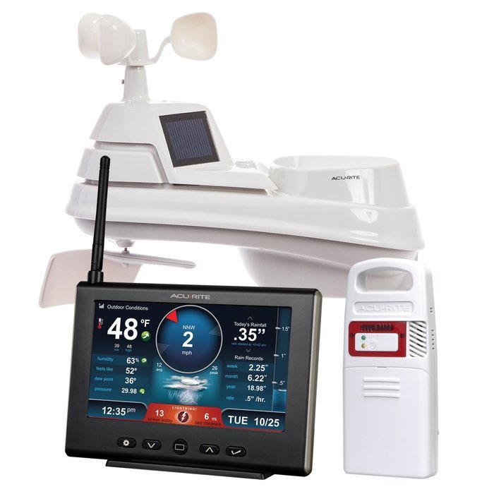AcuRite 01024M Pro Weather Station with Hd Display, Lightning Detector, Rain, Wind, Temperature & Humidity N5