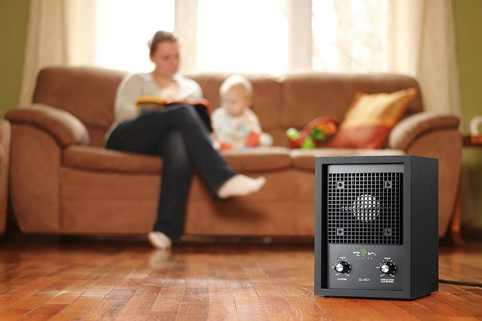 Zen Living ZL-3C+ Ionic Air Purifier For Smokers With Oversized Carbon Filter, Dual Plate Ozone Generator, & Ionizer N7