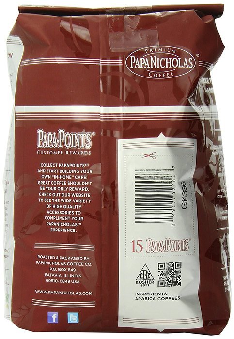 PapaNicholas Coffee Whole Bean Coffee, Italian Espresso, 10 Ounce N48