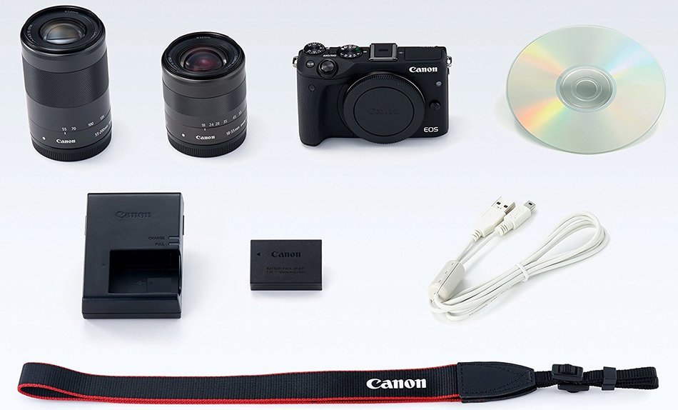 Canon EOS M3 Mirrorless Camera (Black) with EF-M 18-55mm IS STM and EF-M 55-200mm IS STM Lenses - International... N2