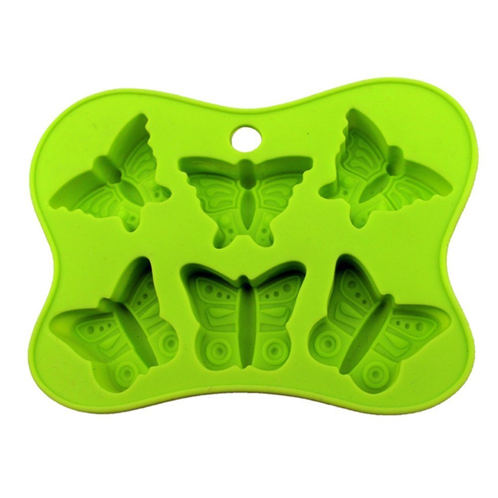 Fondant molds 6 butterfly silicone cake baking mold non stick flower