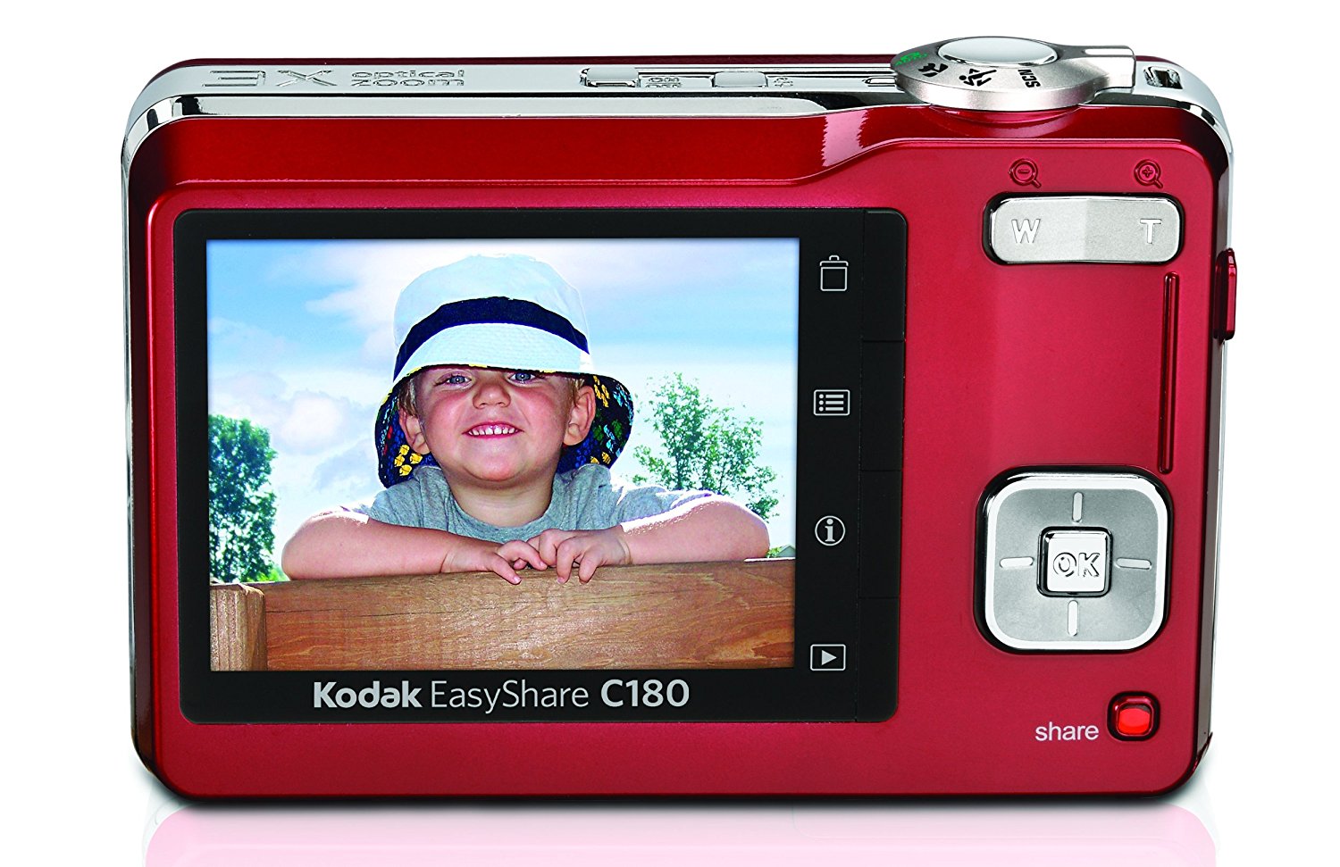 Kodak EasyShare C180 10.2MP Digital Camera with 3x Optical Zoom and 2.4