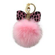 AutumnFall&reg; Fluffy Faux Rabbit Fur Ball Charm Car Keychain Handbag Key Ring (# 14) N15