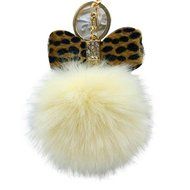 AutumnFall&reg; Fluffy Faux Rabbit Fur Ball Charm Car Keychain Handbag Key Ring (# 14) N16