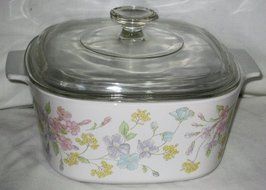 Corning Pastel Bouquet 3 Qt. Casserole with Lid N2
