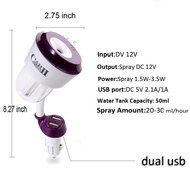 KimKing 2016 New Generation 2 in 1 Car Humidifier+ Dual USB Port Charger Essential Oil Aroma Diffuser 5V2.1A 50ml... N3