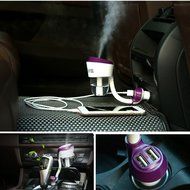 KimKing 2016 New Generation 2 in 1 Car Humidifier+ Dual USB Port Charger Essential Oil Aroma Diffuser 5V2.1A 50ml... N4