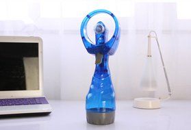 M-Aimee Mini Portable Battery-operated Desktop Water Spray Cooling Cool Cooler Fan For Travel(Blue) N3