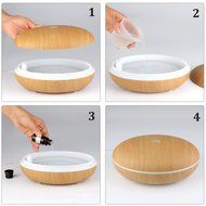 Bamb&uuml;si by Belmint Whisper-Quiet Ultrasonic Essential Oil Diffuser &amp; Cool Mist Humidifier | Features 7-Color LED... N8