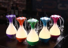 AJUSEN Essential Oil Diffuser, 95ml Ultrasonic Cool Mist Humidifier / Aroma Diffuser with Adjustable Mist Mode... N6