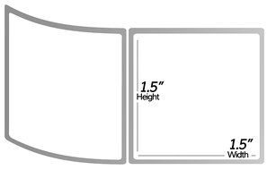 1 Inch Core - 1.5 x 1.5 Zebra Compatible Direct Thermal Labels 2 Rolls for Zebra Desktop Printer GC420d GC420t...