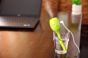 Morpilot Portable USB Mini Magic Wand Stick Ultrasonic Aromatherapy Diffuser Purifier Humidifier with Water Cup... N13