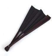 WINOMO Men Portable Folding Bamboo Hand Fan Wedding Party Gift (Black) N9