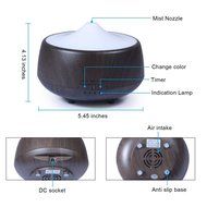 250ml Essential Oil Aromatherapy Diffuser Humidifier with 7 Color LED Lights (Light Wood) N4