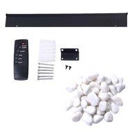 35"x22" 1500w Adjustable Electric Wall Mount Fireplace Heater Xl Large with Remote N3