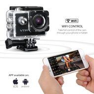 Vtin Waterproof Action Camera Video Cam, HD 1080P 12MP Camcorder, 15M WIFI Control, 30M/98ft Underwater Camcorder... N2