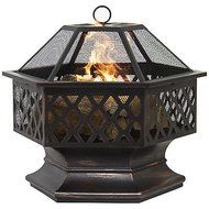 BCP Hex Shaped Fire Pit Outdoor Home Garden Backyard Firepit Bowl Fireplace