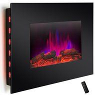 AKDY&reg; 36" LED Wall Mount Electric Fireplace Modern Space Heater Flat Tempered Glass w/Remote Control