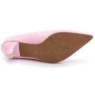 Yaheeda Women's PU Leather Pointed Closed Toe Low Kitten Heel Pumps Work Shoes N15