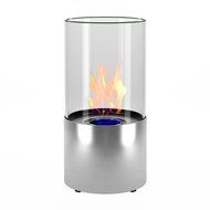 Moda Flame Lit Table Top Firepit Bio-ethanol Fireplace in Stainless Steel N13