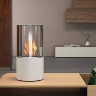 Moda Flame Lit Table Top Firepit Bio-ethanol Fireplace in Stainless Steel N16