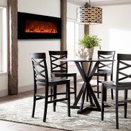 Gibson Living Liberty 50 Inch Electric Wall Mounted Fireplace in Black N2