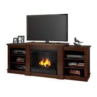 The Argyle Entertainment Center Ventless Gel Indoor Fireplace - Dark Espresso