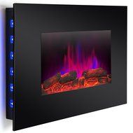 AKDY&reg; 36" LED Wall Mount Electric Fireplace Modern Space Heater Flat Tempered Glass w/Remote Control N3