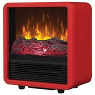 Duraflame CFS-300-RED Red Portable Personal Electric Space Heater Cube with Electric Fireplace N3