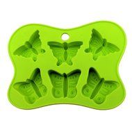 Fondant Molds,6 Butterfly Silicone Cake Baking Mold Non-stick Flower &amp; Butterfly Silicone Baking Mold for Cake... N6