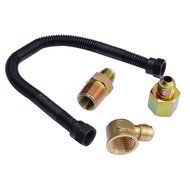 Stanbroil 3/8" X 12" Non-Whistle Flexible Flex Gas Line Assembly Kit for NG or LP Fire Pit and Fireplace