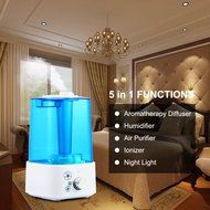 2.0L Ultrasonic Cool Mist Humidifier (20 Hours Continuous Capacity) Auto Shut-off/Night Light/Whisper Quiet Aromatherapy... N9