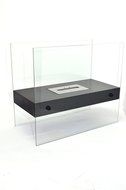 Chic Fireplaces Boston Black Luxury Large Size Free Standing Modern Bio-Ethanol Fireplace Tempered Glass and Stainless... N5