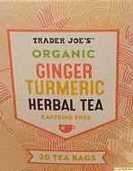 Trader Joe&#039;s Organic Ginger Turmeric Herbal Tea (2 Pack) N2
