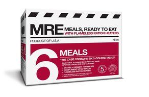 MRE (Meals, Ready to Eat) - Two Course Fresh MREs with Heaters - 5 Year Shelf Life (Pack of 6) N3