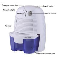 Excelvan Portable 500ml Ultra-mini Dehumidifier Air Dryer for 20 Square Meters Area N2