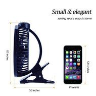 Clip-on Fan, USB Desk Fan, Clip Table Fan,Quiet Mini Desktop Personal Fan for Laptop Study Table Home Office(3... N3