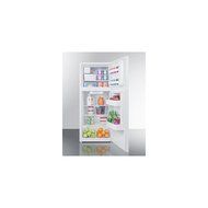 Summit FF1084WIM 24" Wide 9.9 Cu.ft. Frost-free Refrigerator-freezer in White Finish with Factory Installed Icemaker